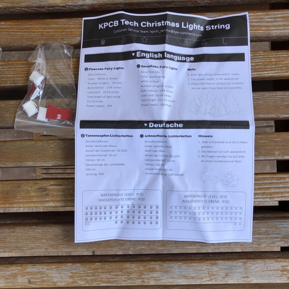 Christmas Fairy Lights Pinecone String Light Warm White LED Mantel Decor… - Picture 4 of 4